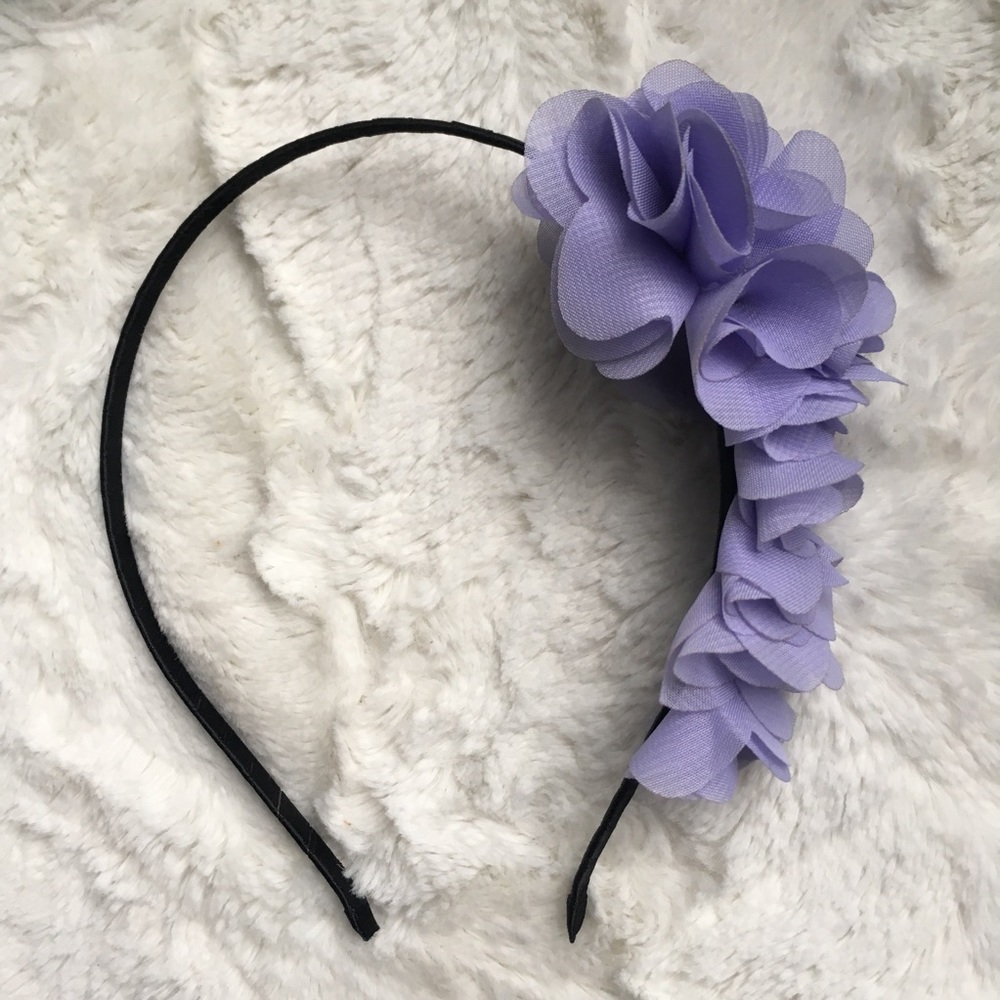 Chiffon Floral Headband-LAVENDER
